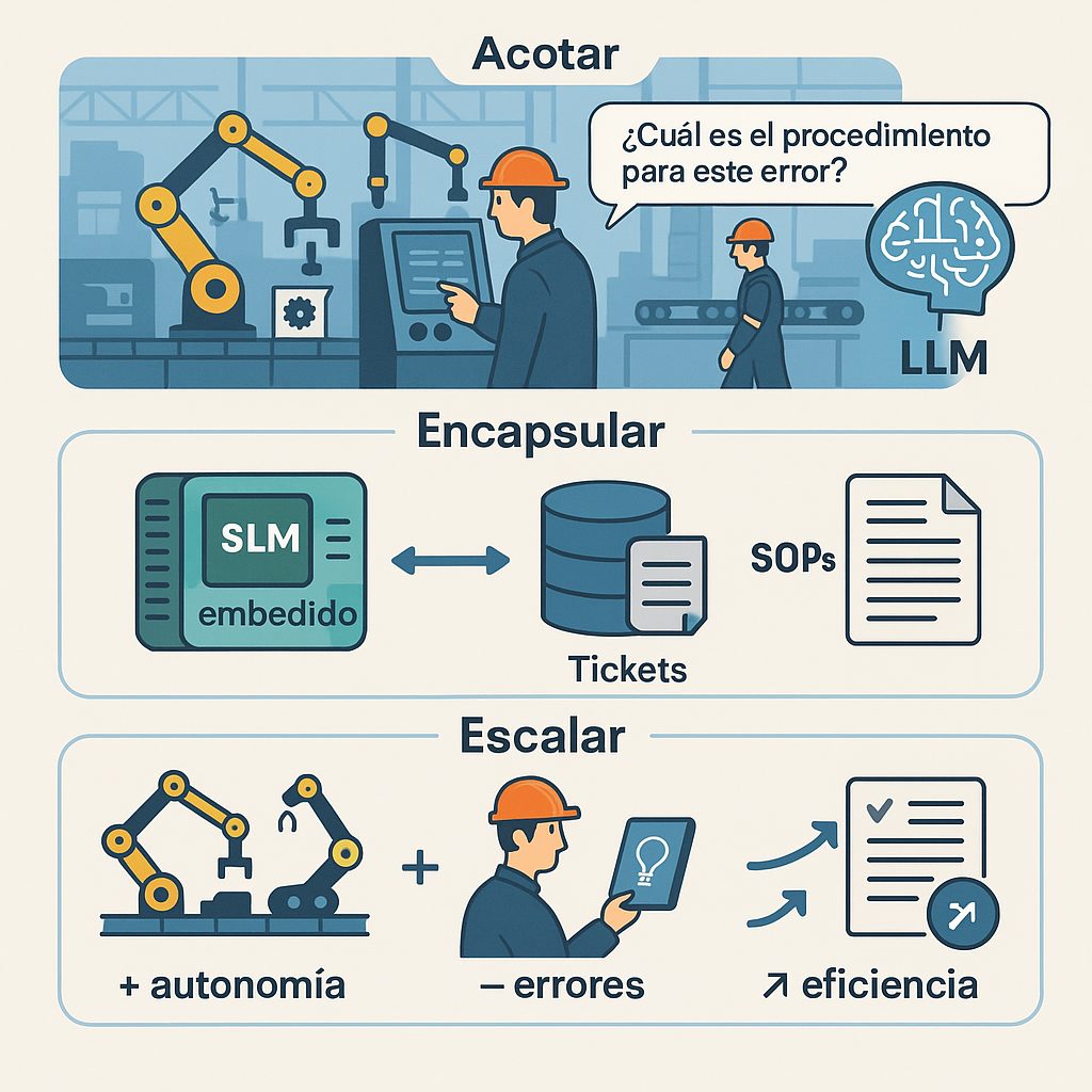 Primeros pasos con LLMs en el sector industrial: impacto real sin complejidad